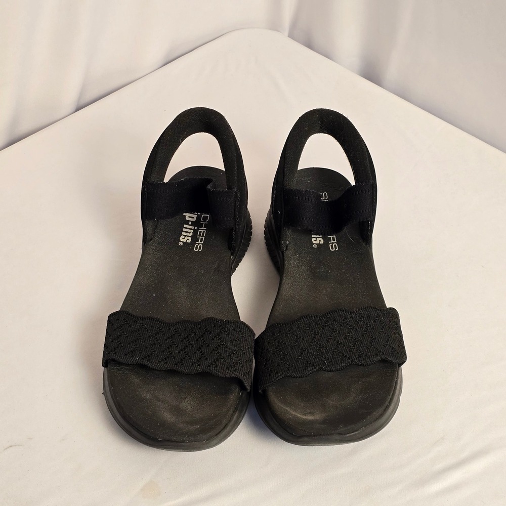 Skechers Hands Free Slip-ins On-the-GO 600‎ Black Sandals 119976 Womens 10